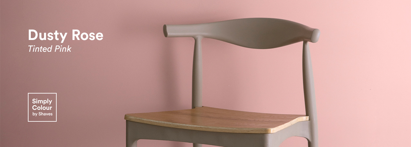 Dusty Rose paint by Simply Colour featured with a modern chair.